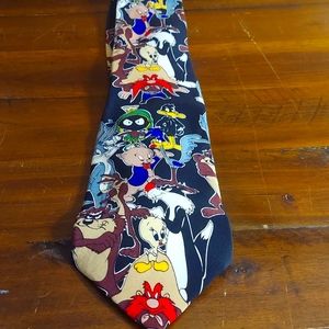 Vintage 1992 Loony Tunes 100% Silk Men's Tie